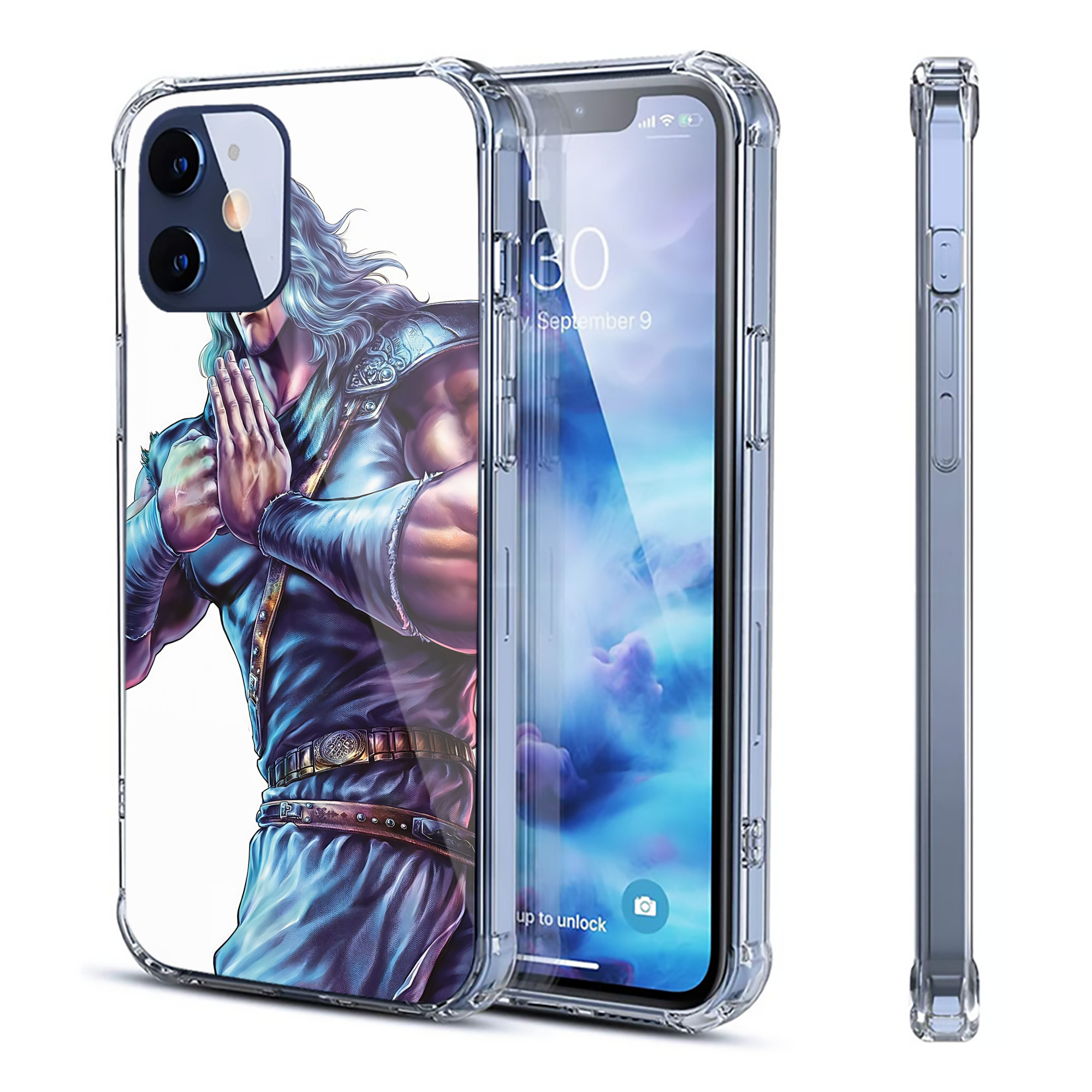 （画像用） 北斗の拳 Fist of the North Star 【iPhone 12シリーズ対応】透明スマホケース（クリアソフトケース）